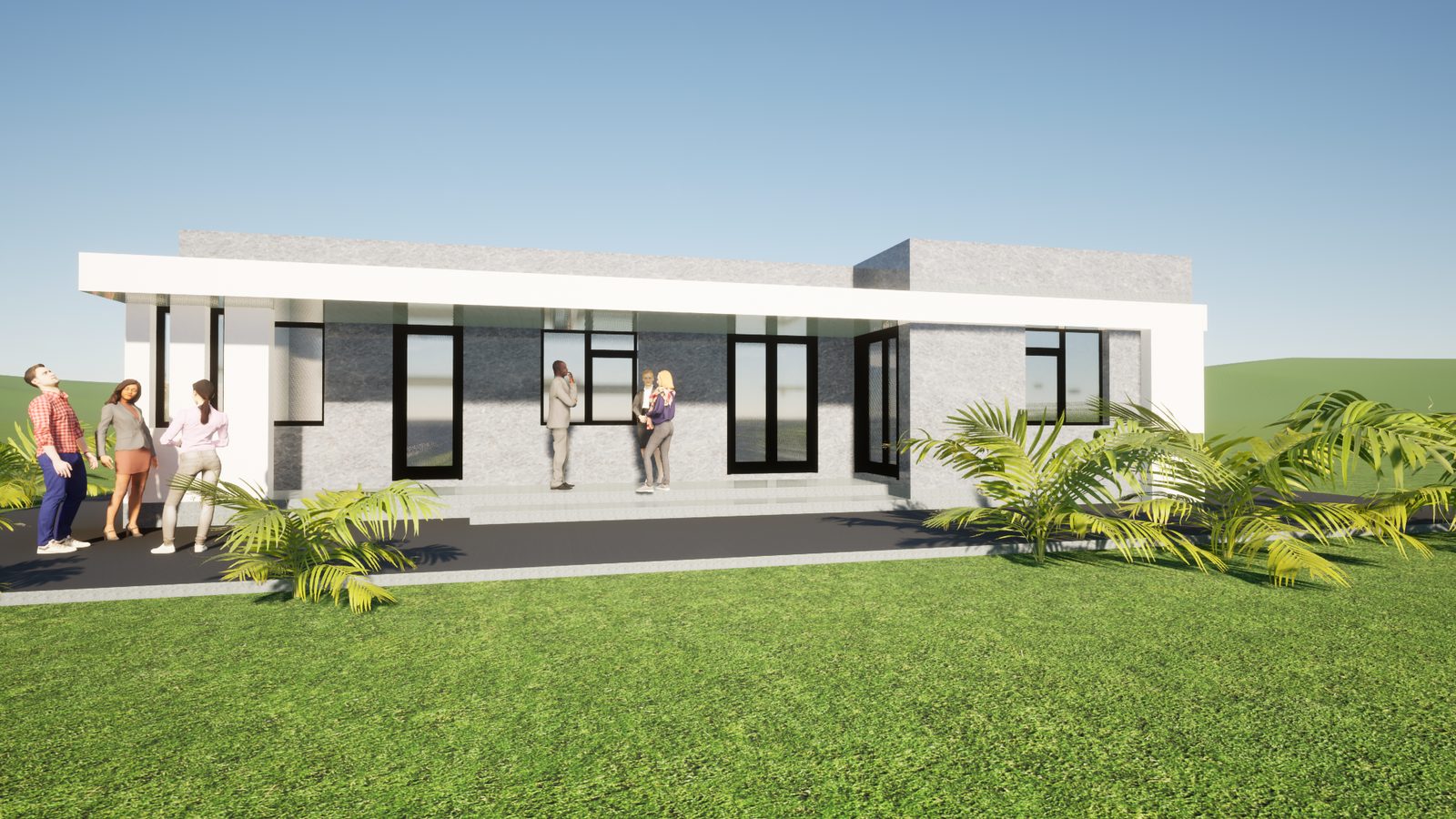Health center — textured facade alternative finish